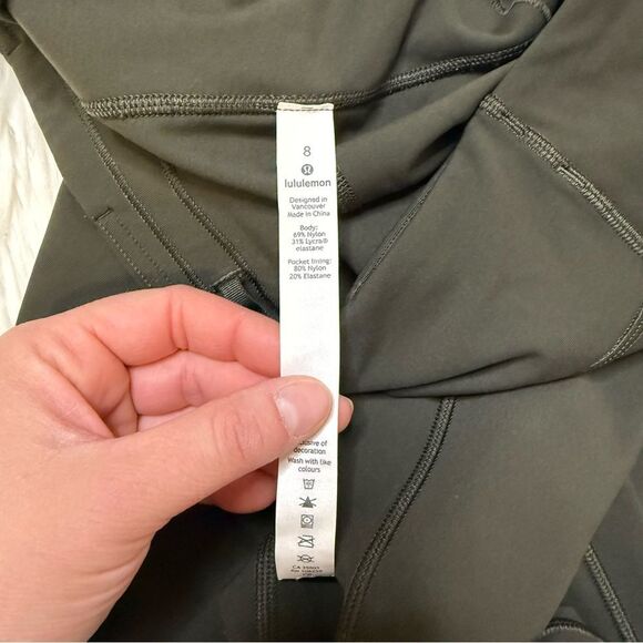 [Lululemon Athletica] Olive Green 7/8th Leggings - Size 8 - Picture 3 of 5